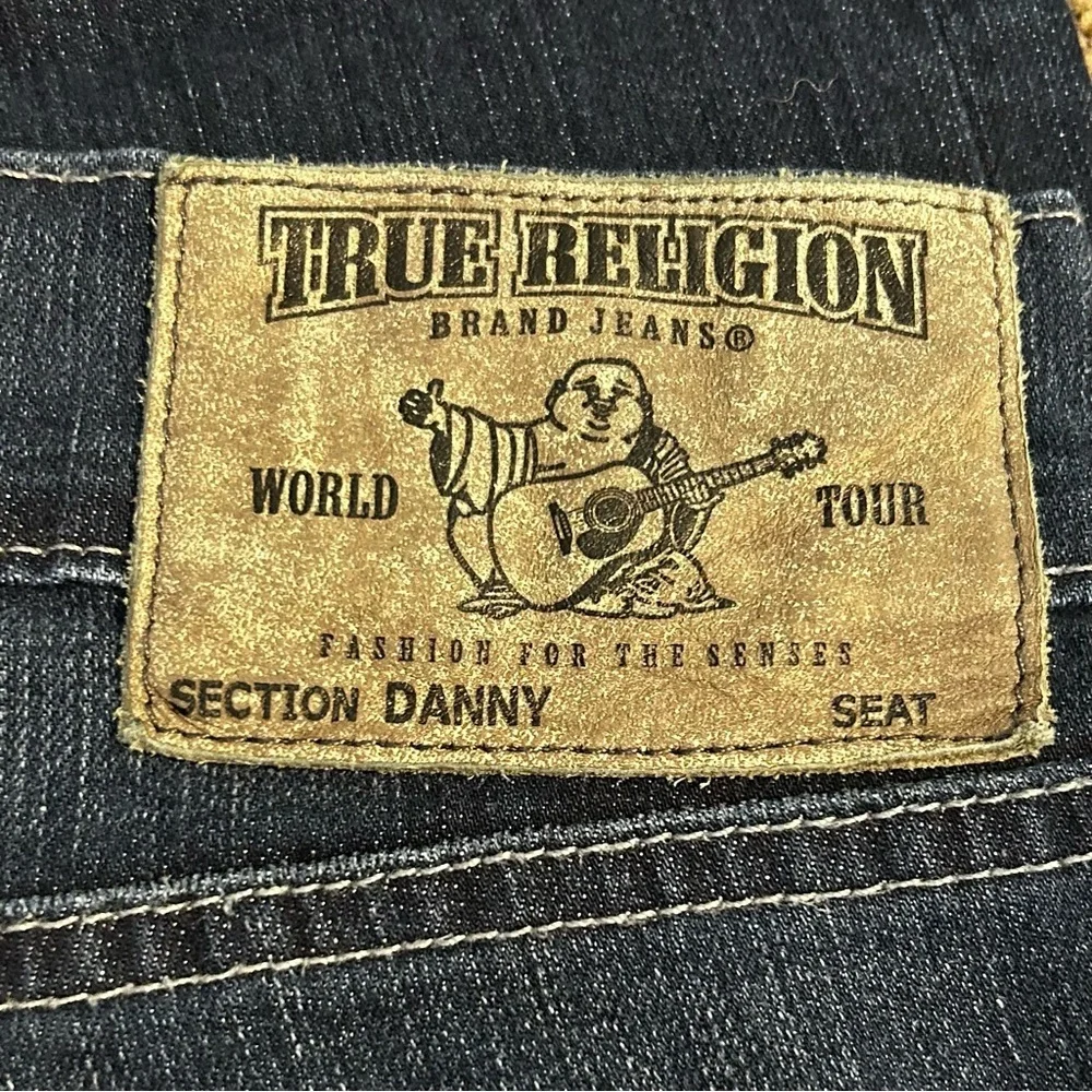 True Religion Danny Section Jeans Mens‎ 36 Dark Wash Straight Leg Made in USA